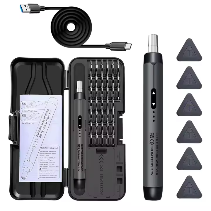 Kit De Herramientas De Destornillador Eléctrico Recargable Mini Wireless Precision Para Reparación De Celulares Y Computadoras CRV - 1