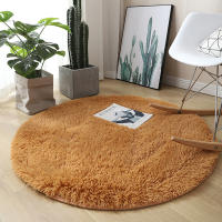 Alfombra De Lana Suave Para Sala De Estar Alfombra Redonda De Peluche Falso Pelo Para Habitación De Niños Alfombra Larga De Plush Para Dormitorio Decoración De Hogar Alfombrilla Antideslizante - details 2