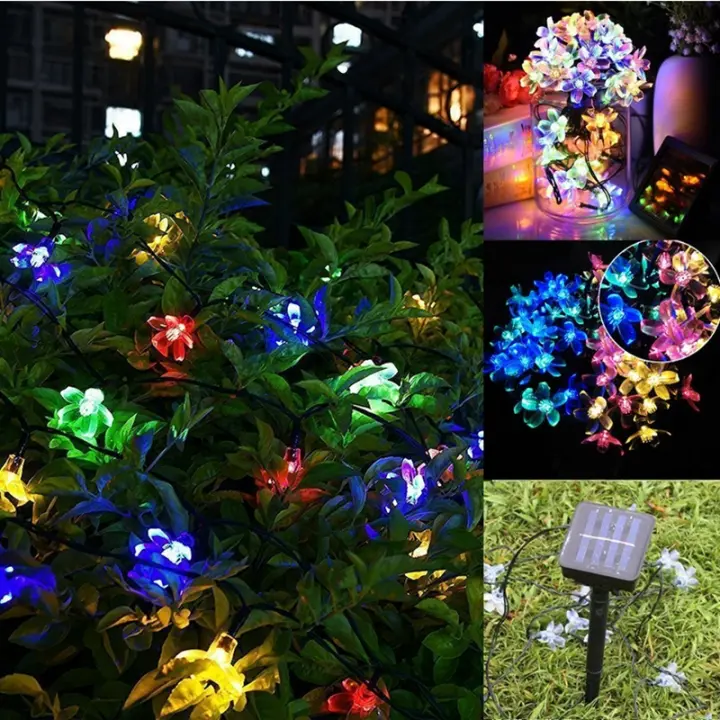 Luces De Cadena Solar Para Exterior 50 LED 33FT Con 8 Modos De Iluminación Impermeables Luz Solar Para Patio Estilo Moderno - 1