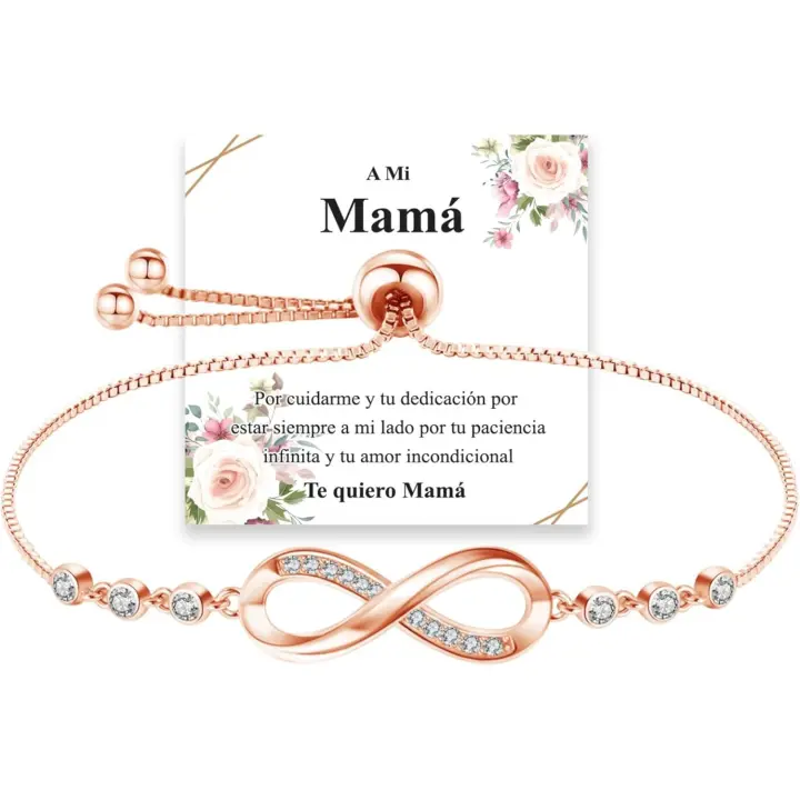 Cosie Lily Regalo Mujer Pulsera Mujer Pulseras Plata Mujer 925 Pulsera Corazón Joyas Mujer Regalos para Esposa Novia Mamá Navidad San Valentín Cumpleaños Infinity Bracelet - 1