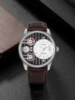 Reloj De Cuarzo Para Hombre TOMI Con Correa Desmontable Estilo Negocios Y Sencillo Caja De Regalo De Fiestas Material De Pulsera PU Calendario Completo Resistente Al Agua - details 2