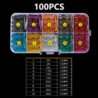 Juego De Fusibles Para Coche 100pcs 50pcs Tamaño Medio Perfil Tipo Fusible De Cuchilla Auto Camión 2-35A Con Caja Clip - details 5