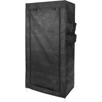 Armario ropero plegable, organizador para guardar ropa, armario de Tela, Desmontable 70 x 45 x 160 cm Negro con Puerta Enrollable - details 2