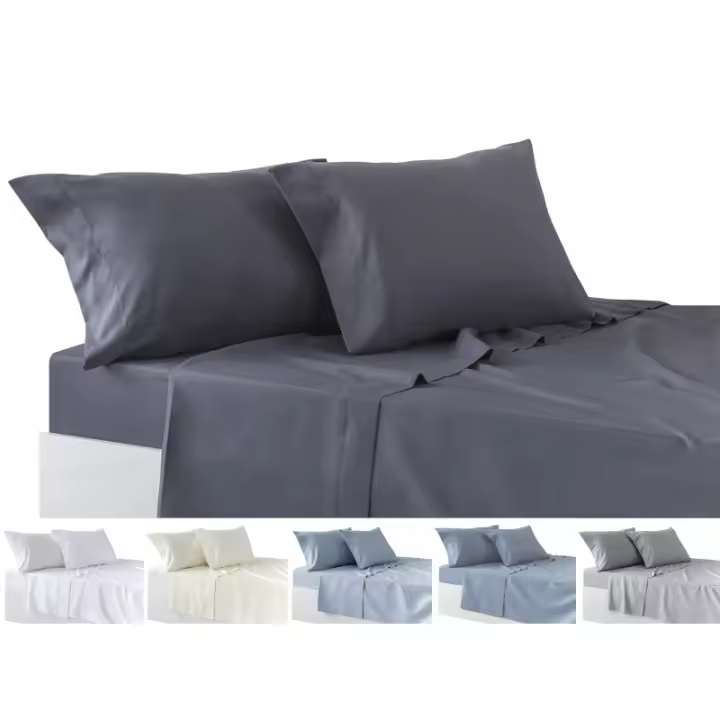 Todocama - Juego de Sábanas de 4 Piezas – Sábana Bajera Ajustable – Encimera - Dos Fundas de Almohada - 1