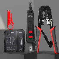 Set De Herramientas De Reparación De Enlaces AMPCOM RJ45 Con Prueba De Red Y Cortador De Cable 12 En 1 Incluye Conectores RJ45 RJ11 Herramienta De Punchedown Para Cable Ethernet - details 18