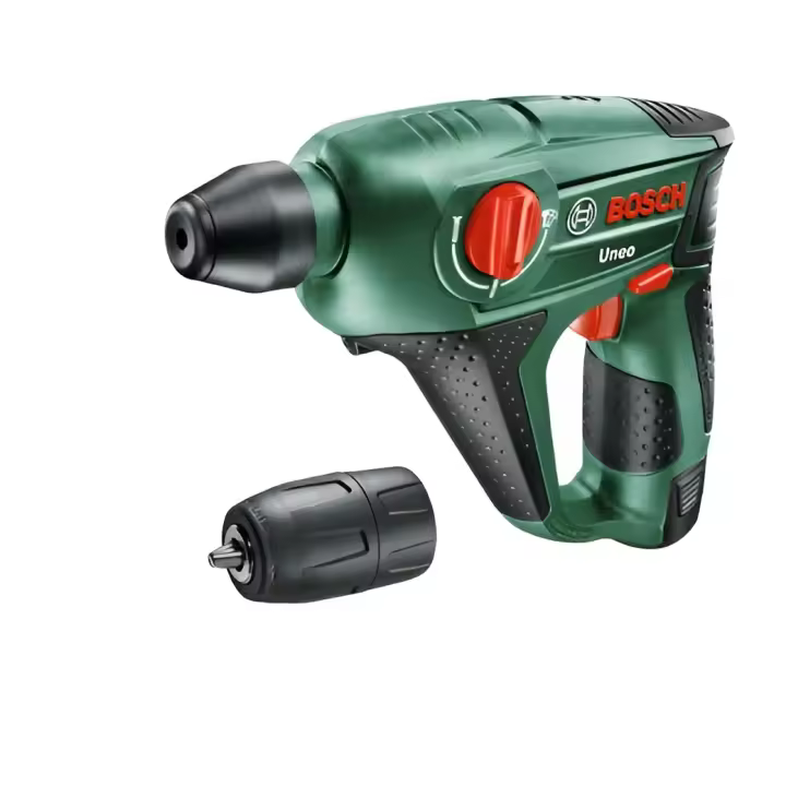 Martillo Perforador a Batería Bosch Uneo (12V, 1 Batería, Cargador, Portabrocas Adicional, Power For All, Sistema SDS, 4 Puntas, Maletín, 2.0 Ah) - 1