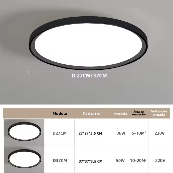 Lámpara De Techo Moderna LED Para Pasillo Baño Dormitorio Material ABS Y Acero Iluminación Diaria Fuente De Luz LED 220V - 1