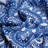 NQT Toalla de Playa - Tapiz con Estilo de Mandala Indio - 2x2m - Pareo 60% Algodón y 40% Poliéster, Manta Picnic,Yoga, Antiarena, Multiusos, Decoracion Pared - details 2