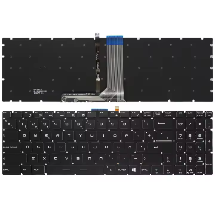 TECLADO PARA PORTÁTIL MSI GT62 GT72 GE62 GE72 GS60 GS70 GL62 NSK-FB1LN RETROILUMINADO - 1