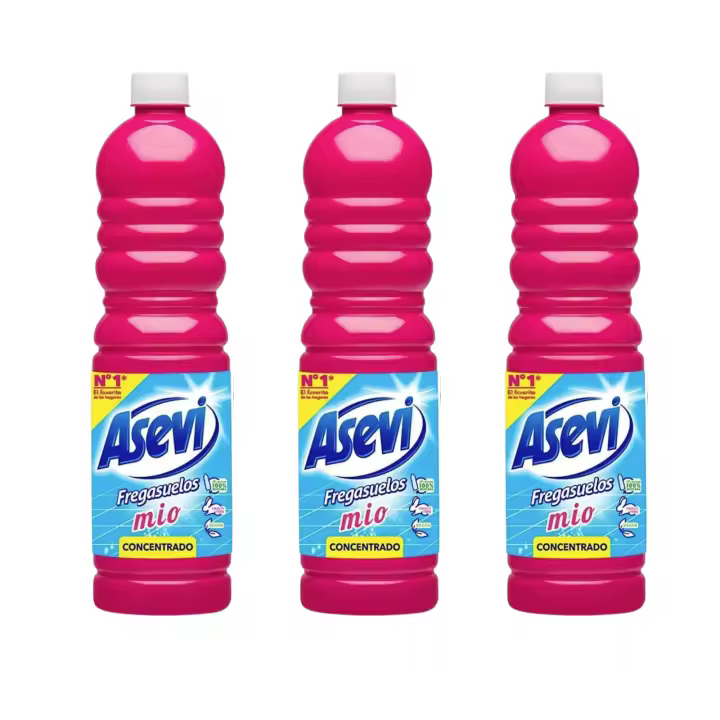 Asevi -  Pack 3 botellas Fregasuelos Mio - Concentrado, Perfumado, pH Neutro, Limpieza Total en Suelos Delicados - 1
