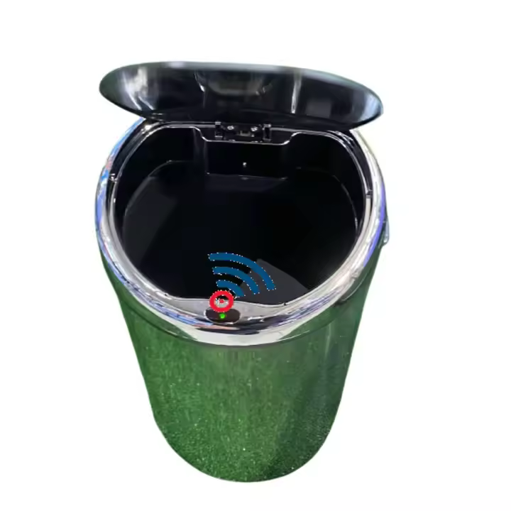 Cubo De Basura Con Sensor Papelera Automática En Acero Inoxidable Redonda 12 L - 1