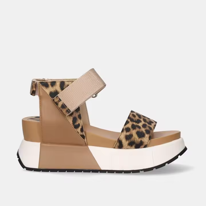 Sandalia Exé Olivia Plataforma Leopardo - 1