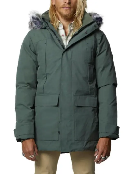 Parka Altonadock verde botella larga con capucha para hombre - 1