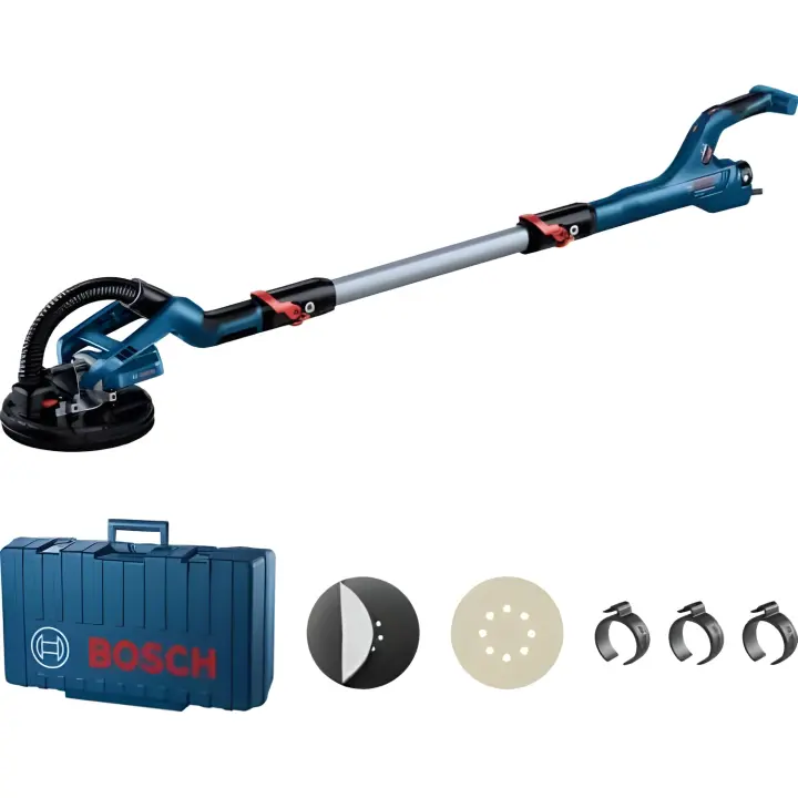 Bosch Professional GTR 55 - Lijadora de Pared de Yeso - 550W - Plato Lijador 215mm - Hoja 225mm - Extensión 170cm - Maletín - 1