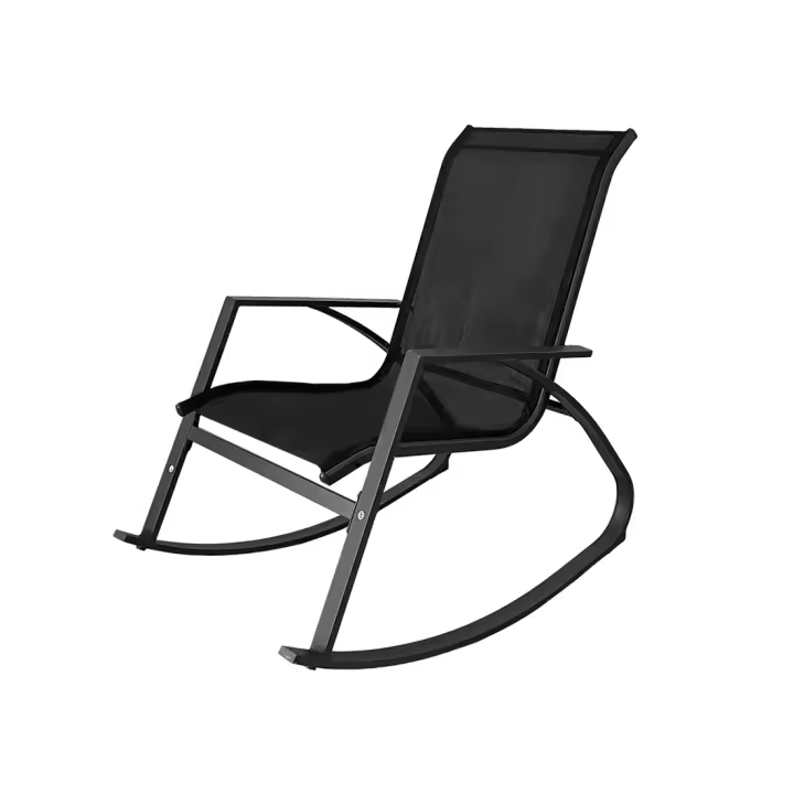 Acomoda Textil – Mecedora con Reposabrazos de Balanceo Suave y Relajante para Interior y Exterior. Balancín Estable de Acero Resistente y Estable para Terraza, Patio y Hogar 102x92x60 cm. - 1