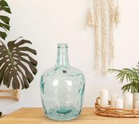 LILI HOME Jarrón Garrafa de Vidrio Reciclado – Estilo Mediterráneo Artesanal desde 4L hasta 16L Un objeto atemporal que une diseño, sostenibilidad y calidez. Cada pieza es única, soplada a mano con un acabado que conserva la belleza natural del vidrio re - details 5