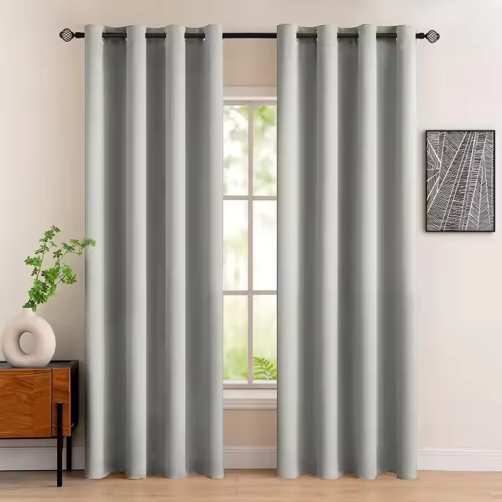 Cortinas de Tela Lisa de 140x260cm, Cortina Semi Transparente, con 13 Colores Disponible, material 100% Poliéster de Calidad y Resistencia, Cortina Para Salón Dormitorio y Oficina, Moderna Decorativa, Envío desde españa. - 1