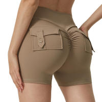 Pantalones cortos de yoga Mujer con cinturón alto y efecto push-up - details 2