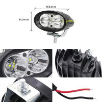 Luz De Neblina Para Motocicleta LED Amarilla Faro Auxiliar De E-bike Luz De Trabajo Spots Flood Blanco Para Bikes Rad Offroad - details 10