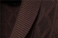 AIOPESON Cardigan De Algodón Argyle Para Hombre Estilo Casual Monosílabo De Color Sólido Moda De Invierno Chaqueta De Negocios Para Hombre - details 9