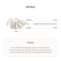 Scrunchies De Tela Tejida Florales Doble Capa Para Mujer Accesorio De Cabello Elasticidad Lolita Gran Diadema Forma De Vestido Dulce - details 0