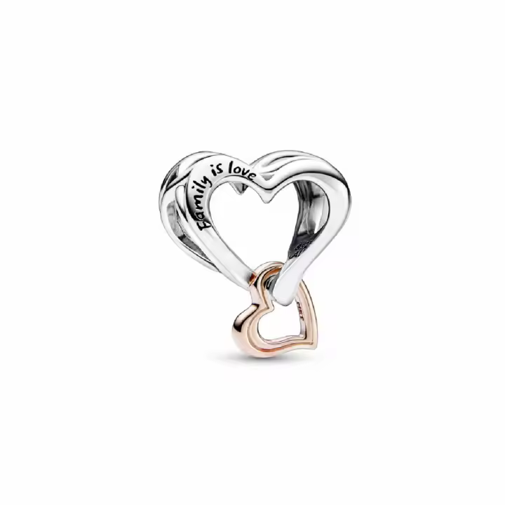 Charm Pandora Corazón Infinito Filigrana Dos Tonos - 1