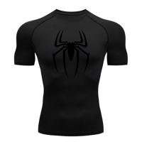 Camiseta De Compresión Para Hombre Con Estampado De Araña 2024 Camiseta De Running Al Aire Libre Rápida Secado Manga Corta Transpirable Para Primavera Verano Tallas M-3XL - details 3