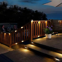 Lámpara Solar LED De Paso Para Exteriores Iluminación De Escaleras Y Paredes Decoración Para Patio Y Valla Pack De 1/4 - details 17
