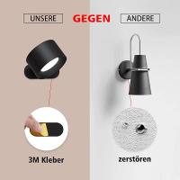 Lámpara De Pared Magnética Recargable USB Con Control Remoto LED Para Dormitorio Lámpara No-frenada Para Lectura Y Noche - details 4