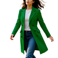 Nueva Chaqueta De Mujer De Invierno Con Manga Larga Y Cuello En V A-line Fashion Chaqueta De Trench Para Otoño Y Invierno - details 12