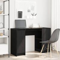 vidaXL Escritorio 120x42x76 cm madera de ingeniería en color Roble ahumado/Blanco/Madera antigua y más | estructura resistente ideal para salón dormitorio o estudio - details 5