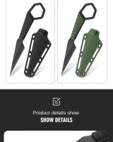 Cuchillo De Cuello Mini Halter De Alta Calidad Resistente a La Corrosión Cuchillo Táctico Portátil Para Exteriores Con Funda Amazon Nuevo - details 8