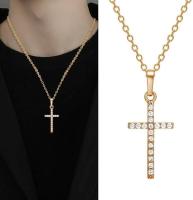 Collares ajustables con impresiones de Diamantes de imitación y de Cruz para Mujer, Color sólido, colgantes de Verano, joyería para Mujer - details 7
