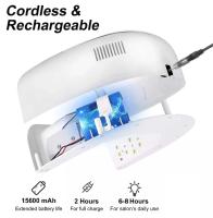 Cris Nails - Lámpara inalámbrica de secado de gel de manicura recargable, 15600 mAh, 60W - details 2