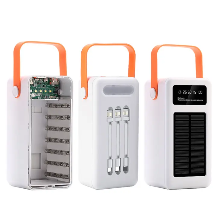 Kit De Batería Solar 18650 De 28 Unidades Carga Rápida 22.5W Power Bank Con Encabezado Plano Fácil De Montar Para Soldadura Libre - 1