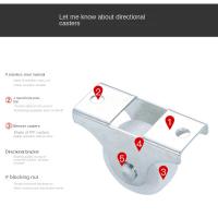 Ruedas De Plástico Fuerte Para Muebles 1 Pulgada Rueda Unidireccional Accesorios De Hardware Ruedas Fijas Para Ferrocarril Blancas Pack De 4/10 - details 5