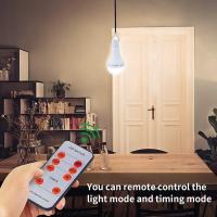 Bombilla solar Lámpara solar recargable portátil externa Luces para patio Jardín Paraguas Chicken Coop Hogar Emergencia Camping Sensor de Luz ajustable Control Remoto 2 piezas - details 1