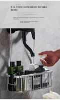 Estante De Baño De Aluminio Sin Perforar Organizador De Almacenamiento Para Ducha Soporte Para Shampoo Caja De Almacenamiento Colgante Accesorios De Baño - details 3