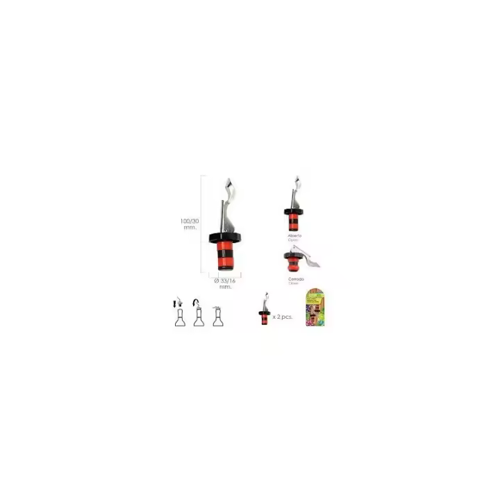 Oryx Tapon Botella Hermético Con Sistema De Sellado Expasión - Pack 2 Unidades - 1