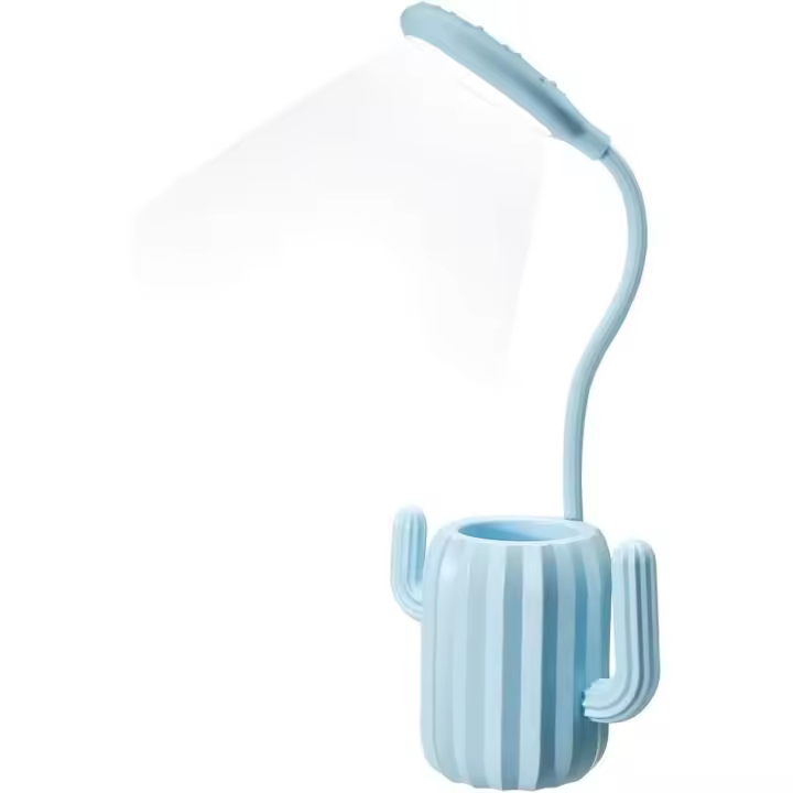 Lámpara de escritorio para niños, lámpara de escritorio VADIV LED táctil regulable lámpara de cabecera Reag lámpara de escritorio recargable titular de la pluma inalámbrica-azul - 1