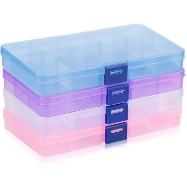 Caja de almacenamiento de plástico, caja de clasificación, caja de surtido - 1