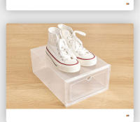 SOMY Organizador de Zapatos de Plástico Transparente Engrosado Caja de Almacenamiento Plegable de 6pcs - details 9