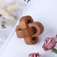 Decoración Bohemia De Madera Trenzada De 3 Enlaces 11/17cm Nó De Cuerda Decorativa Moderna Rústica Para Mesa De Café Y Hogar - details 4