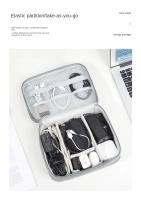 Bolsa De Almacenamiento Electrónica Doble Capa Para Viaje Cable Organizador De Accesorios Para iPad Material De Poliéster - details 5
