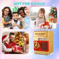 Hucha Electrónica para Niños 3-12 Años Caja Fuerte Niños Hucha Cajero Automatico Hucha con Código Caja de Monedas Banco de Dinero Divertido Caja Fuerte Juguete Regalo para Niños Niñas - details 7