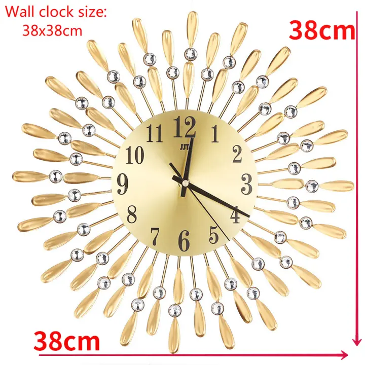 Reloj de pared creativo de hierro forjado, reloj decorativo para sala de estar, reloj electrónico de cuarzo. - 1