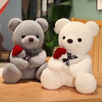 Oso De Peluche Con Rosas Lindo Regalo De San Valentín Para Mujer Cumpleaños Juguete De Algodón PP Para Niñas Y Niños Edad Recomendada 3-6 Años - details 3