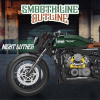 Conjunto De Bloques De Construcción De Motocicleta Clásica 1:8 Para Niños Y Adultos Juguete Técnico De Ciudad Racer 600+ Piezas Regalo Ideal - details 2