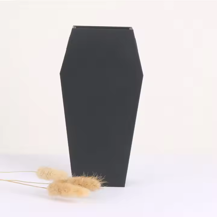Vaso De Decoración Minimalista De 3D Impreso Estilo Clásico Negro Para Flores Secas Y Ossuary Innovador Arte Decorativo - 1