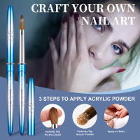 Cepillo De Uñas KEMEISI 100% Puro Kolinsky Con Mango Fuerte Forma Ovalada Herramientas Profesionales Para Diseño De Uñas Y Manicura - details 5